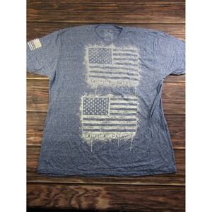 Howitzer Patriot Mens 2XL Blue T Shirt Military Veteran USA America